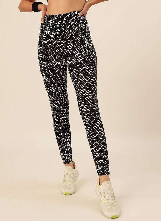 CUKOO Women Printed Rapid-Dry Ankle Length Tights - Image 1